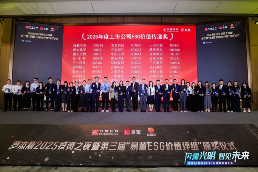 喜报！湃肽生物荣膺“2025年度上市公司ESG价值传递奖”， 引领多肽领域可持续发展新标杆！